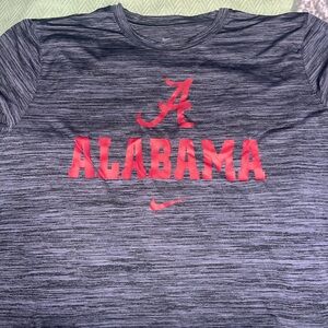 Nike Heathered Gray T-Shirt with Red Logo